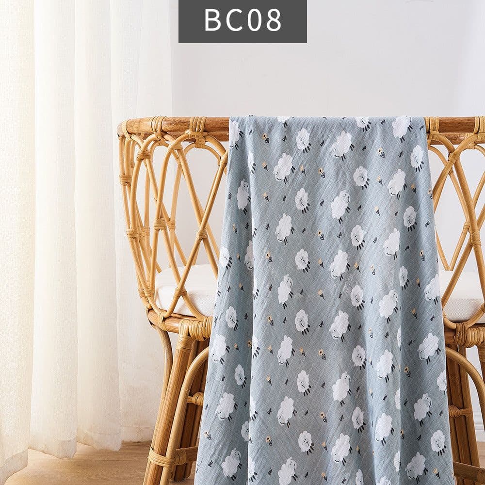 image-Summer Thin Newborn Baby Bamboo Cotton Baby's Blanket Bath Towel
