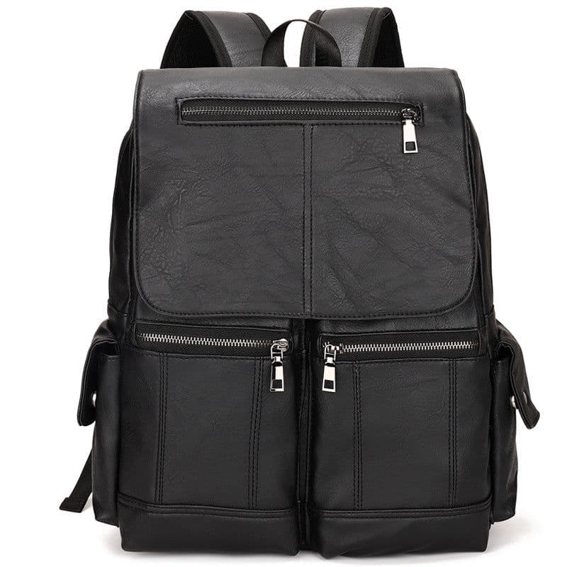 image-Men's Computer Bag Vintage Canvas Backpack
