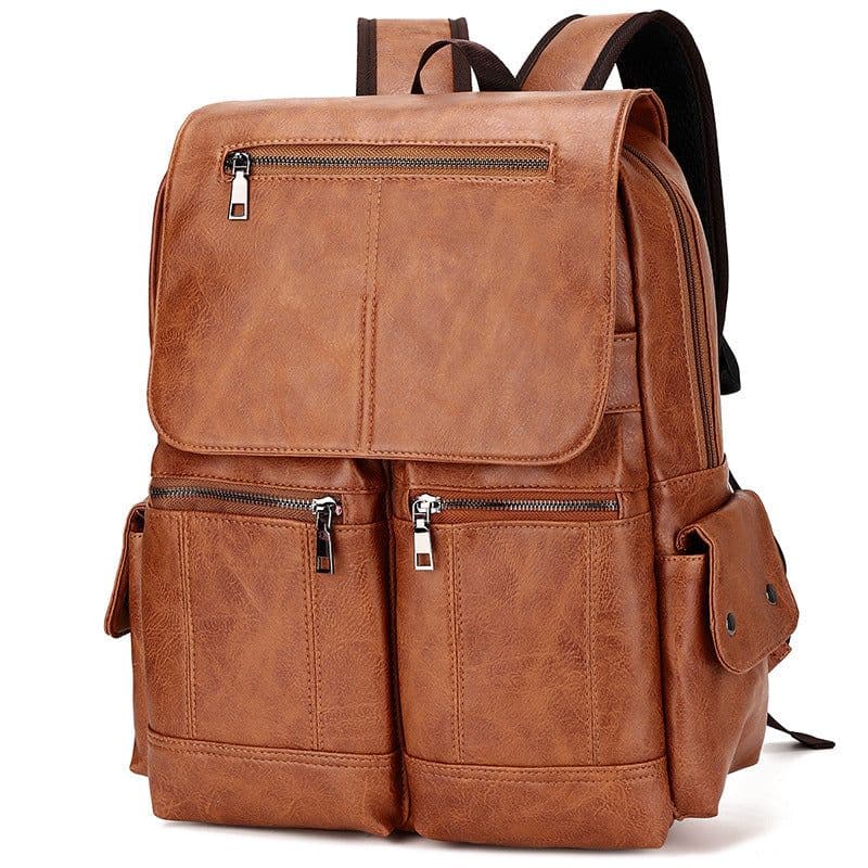 image-Men's Computer Bag Vintage Canvas Backpack