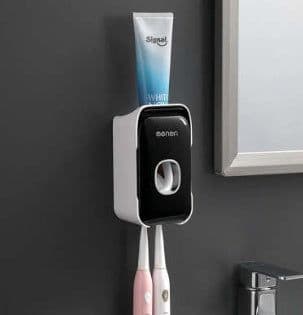 image-Punch Free Rack Toothpaste Holder Lazy Fantastic Squeezing Tool