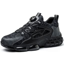 image-Rotating Button Labor Shoes No-tie