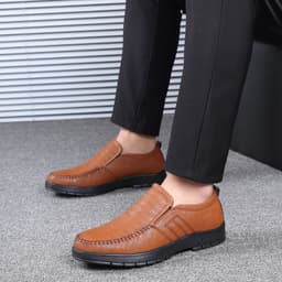 image-New Men's Leather Shoes, Men's Casual Shoes, Leather Upper And Soft Sole