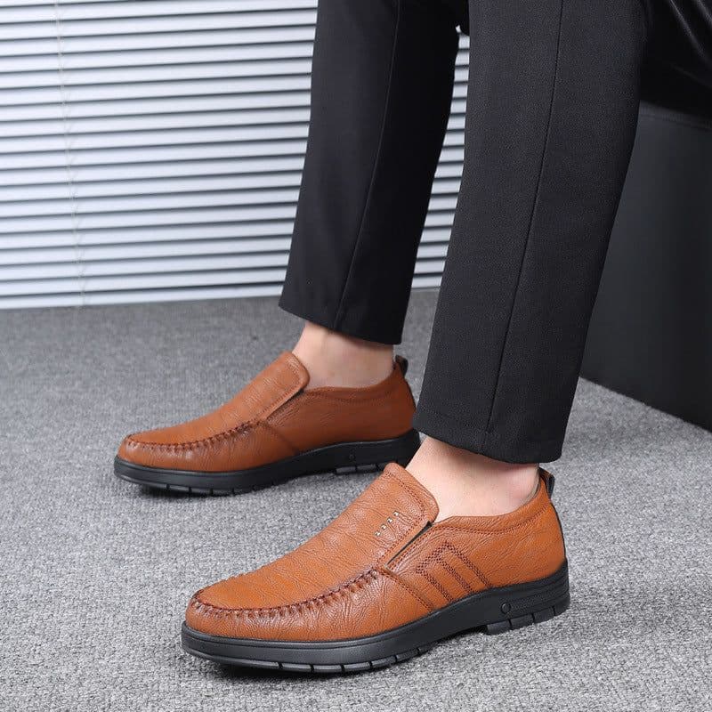 image-New Men's Leather Shoes, Men's Casual Shoes, Leather Upper And Soft Sole