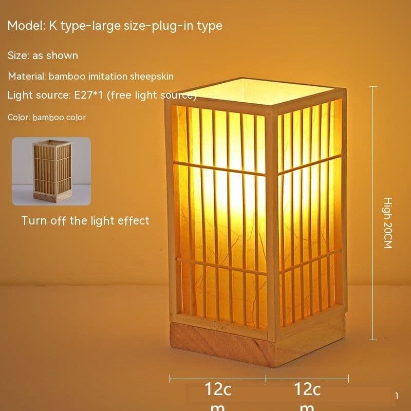 image-Japanese Atmosphere Retro Homestay Bedroom Bedside Lamp