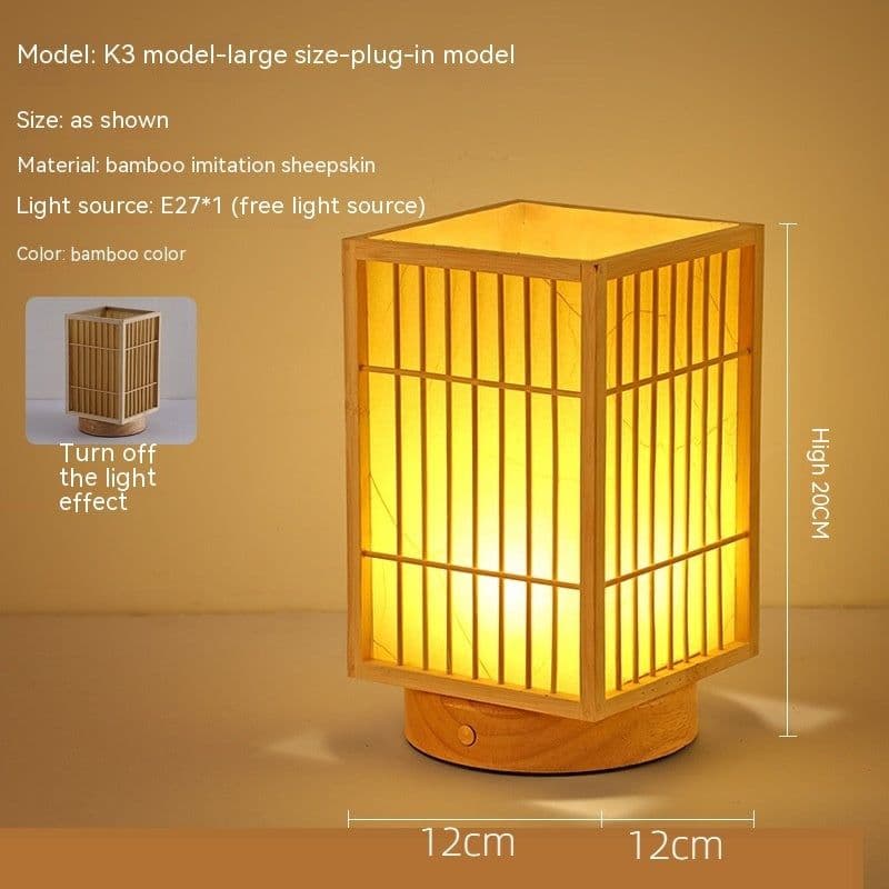image-Japanese Atmosphere Retro Homestay Bedroom Bedside Lamp