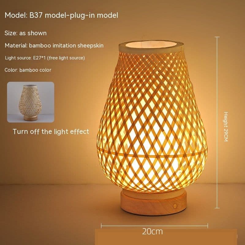 image-Japanese Atmosphere Retro Homestay Bedroom Bedside Lamp