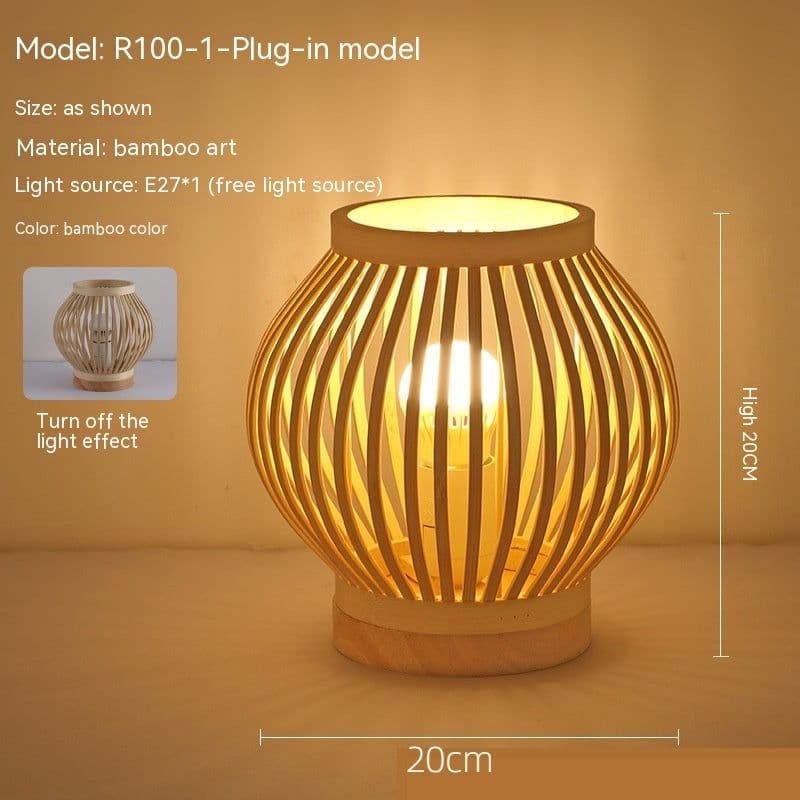 image-Japanese Atmosphere Retro Homestay Bedroom Bedside Lamp