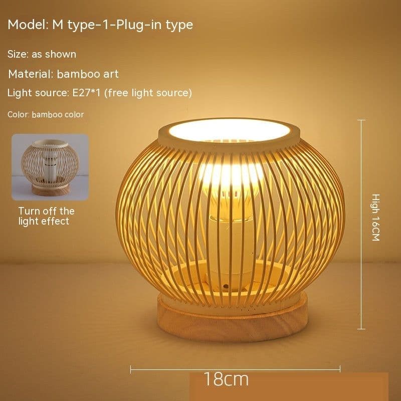 image-Japanese Atmosphere Retro Homestay Bedroom Bedside Lamp