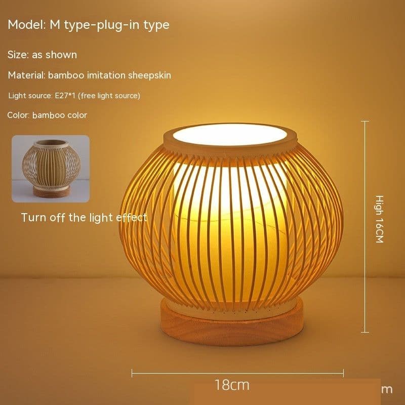 image-Japanese Atmosphere Retro Homestay Bedroom Bedside Lamp