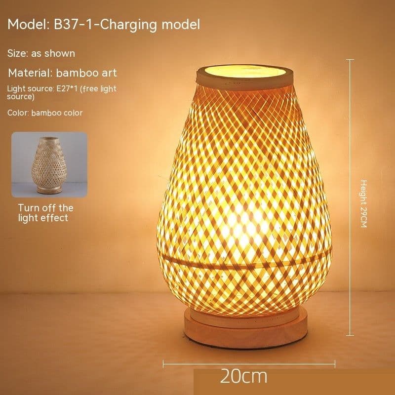 image-Japanese Atmosphere Retro Homestay Bedroom Bedside Lamp