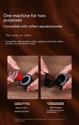 image-Coffee Machine Travel Portable Outdoor Small Concentrated Mini Capsule Ground Coffee Dual-use