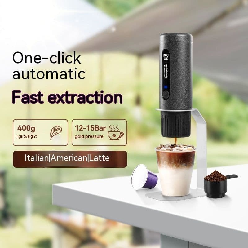 image-Coffee Machine Travel Portable Outdoor Small Concentrated Mini Capsule Ground Coffee Dual-use