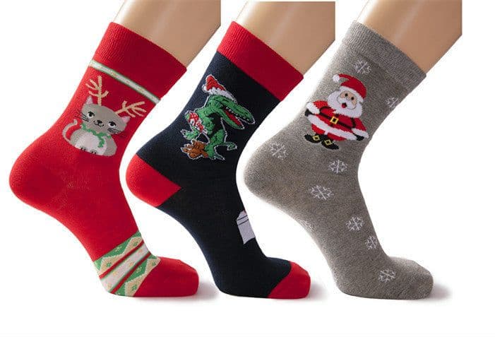 image-Big Red Cotton Christmas Mid-calf Personality E-commerce Socks Gift Socks