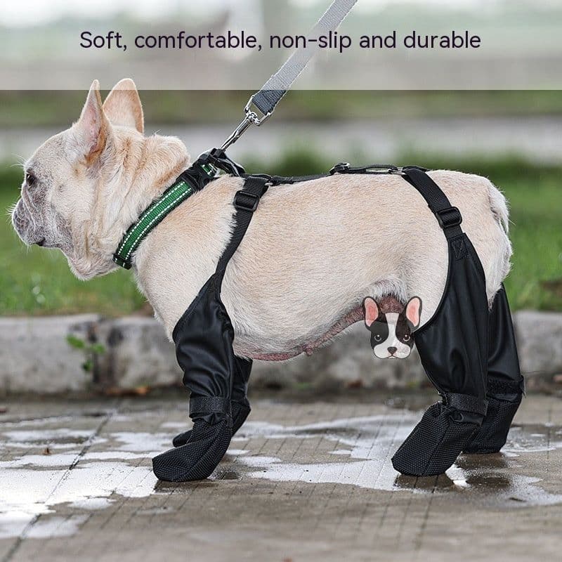image-Waterproof Dog Shoes Adjustable Dog Boots Pet Breathbale Shoes For Outdoor Walking Soft French Dog Shoes Pets Paws Protector Pet Products