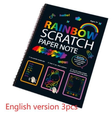 image-Children's Colorful Puzzle Scraping Painting Paper DIY Handmade Creative Painting Large Scratch Art Paper
