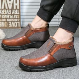 image-Winter Old Beijing Cloth Shoes Men's Cotton Velvet Thermal And Thickening