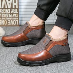 image-Winter Old Beijing Cloth Shoes Men's Cotton Velvet Thermal And Thickening