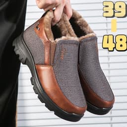 image-Winter Old Beijing Cloth Shoes Men's Cotton Velvet Thermal And Thickening