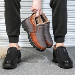 image-Winter Old Beijing Cloth Shoes Men's Cotton Velvet Thermal And Thickening
