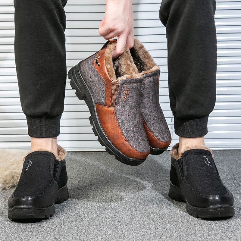 image-Winter Old Beijing Cloth Shoes Men's Cotton Velvet Thermal And Thickening