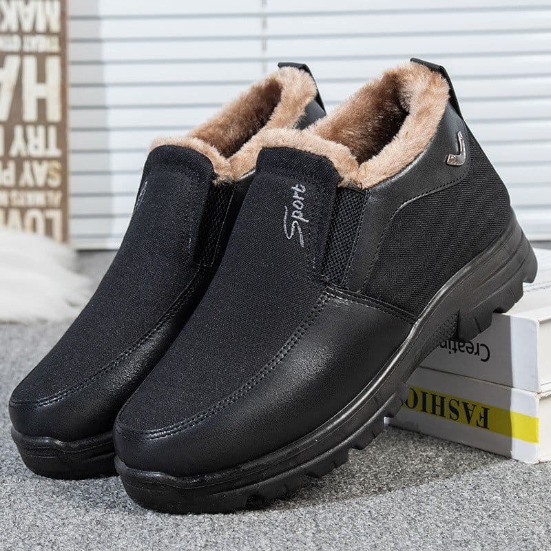 image-Winter Old Beijing Cloth Shoes Men's Cotton Velvet Thermal And Thickening
