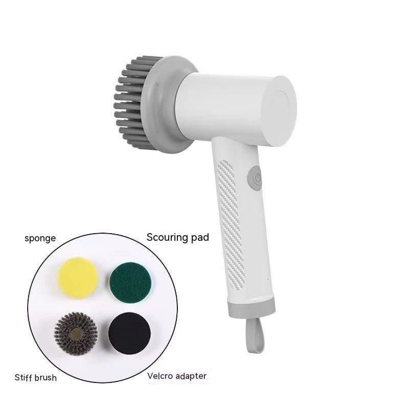 image-Fully Automatic Charging Bathroom Toilet Smart Wireless Three-in-one Bathroom Ceramic Tile Brush Waterproof Electric Cleaning Brush