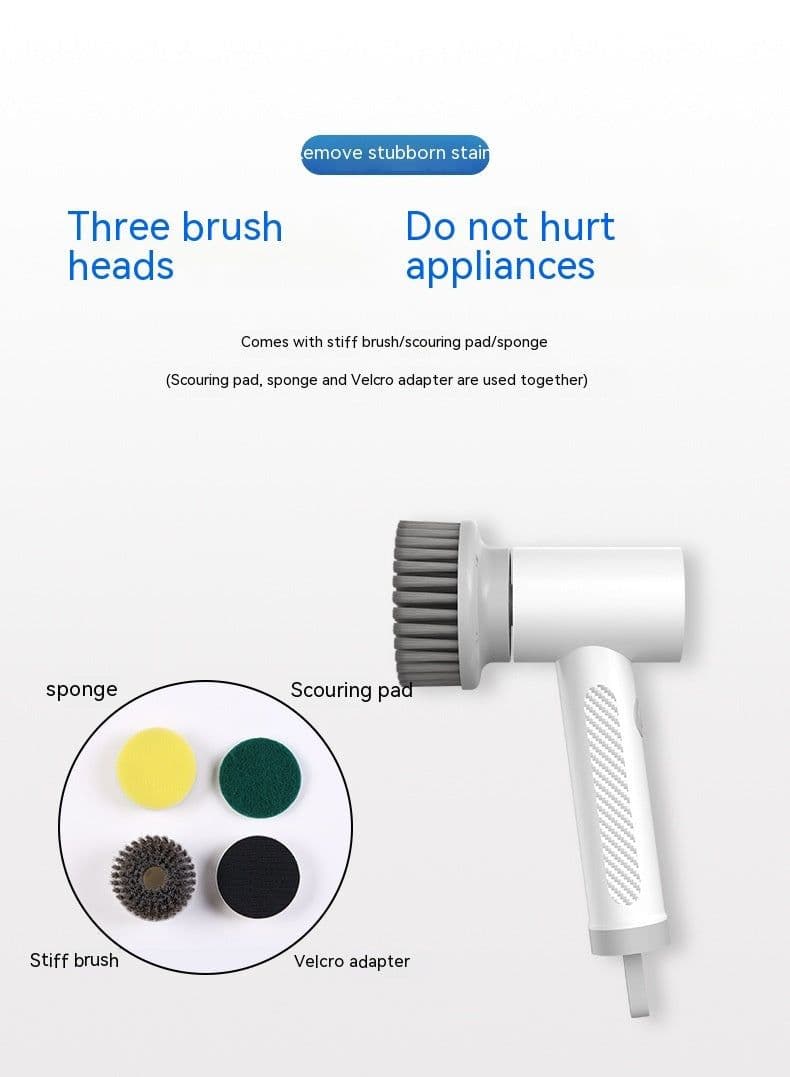 image-Fully Automatic Charging Bathroom Toilet Smart Wireless Three-in-one Bathroom Ceramic Tile Brush Waterproof Electric Cleaning Brush