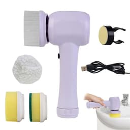 image-Electric Cleaning Brush 4 In 1 Spinning Scrubber Handheld Electric Cordless Cleaning Brush Portable