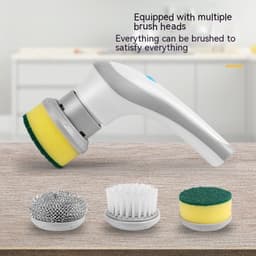 image-Electric Cleaning Brush 4 In 1 Spinning Scrubber Handheld Electric Cordless Cleaning Brush Portable