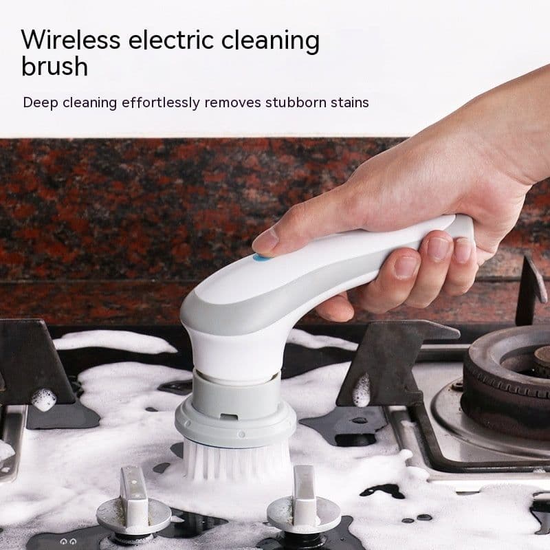 image-Electric Cleaning Brush 4 In 1 Spinning Scrubber Handheld Electric Cordless Cleaning Brush Portable