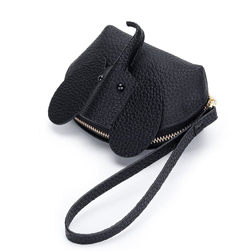 image-Cute Coin Purse Leather Cartoon Elephant