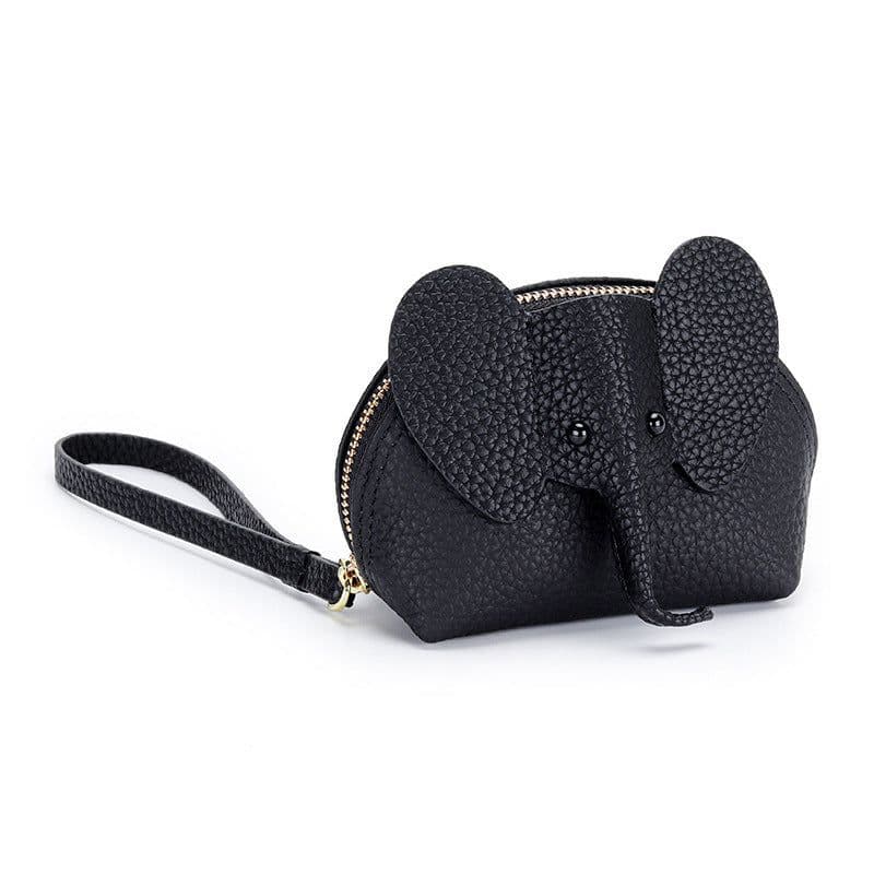 image-Cute Coin Purse Leather Cartoon Elephant