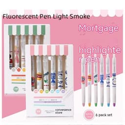 image-Fluorescent Pen Snacks Student Journal Key Mark Color Graffiti