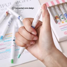 image-Fluorescent Pen Snacks Student Journal Key Mark Color Graffiti