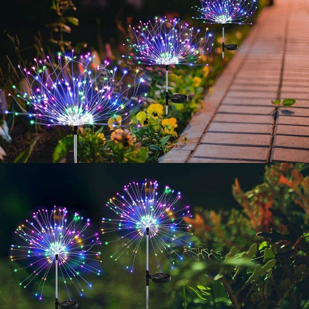 image-Solar Fireworks Ground Lamp Outdoor Garden Courtyard Holiday
