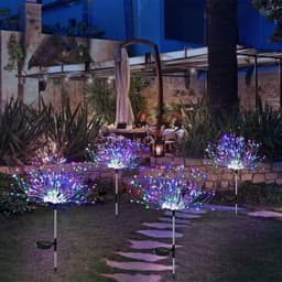 image-Solar Fireworks Ground Lamp Outdoor Garden Courtyard Holiday