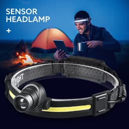 image-Multifunctional Silicone Night Running Induction Telescopic Zoom Outdoor Led Emergency Light