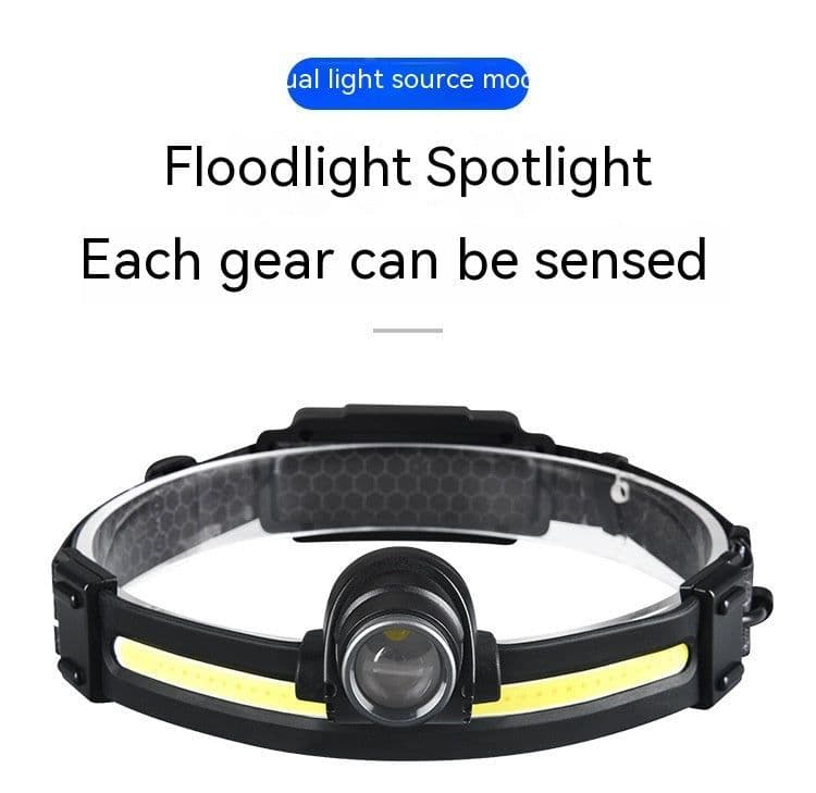 image-Multifunctional Silicone Night Running Induction Telescopic Zoom Outdoor Led Emergency Light