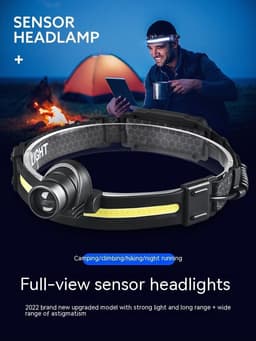 image-Multifunctional Silicone Night Running Induction Telescopic Zoom Outdoor Led Emergency Light