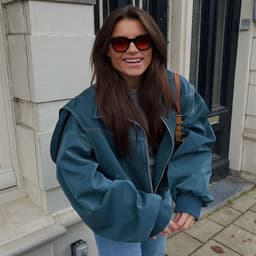 image-Loose Fashion Retro Jacket Cool Stand Collar Long Sleeve Jacket Womens Clothing