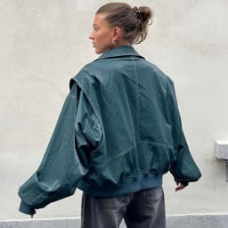 image-Loose Fashion Retro Jacket Cool Stand Collar Long Sleeve Jacket Womens Clothing