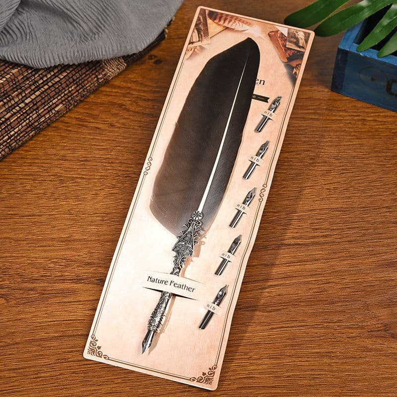 image-European And American Retro Feather Pen Personalized Gift Dipped In Water Pen