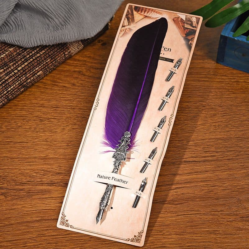 image-European And American Retro Feather Pen Personalized Gift Dipped In Water Pen