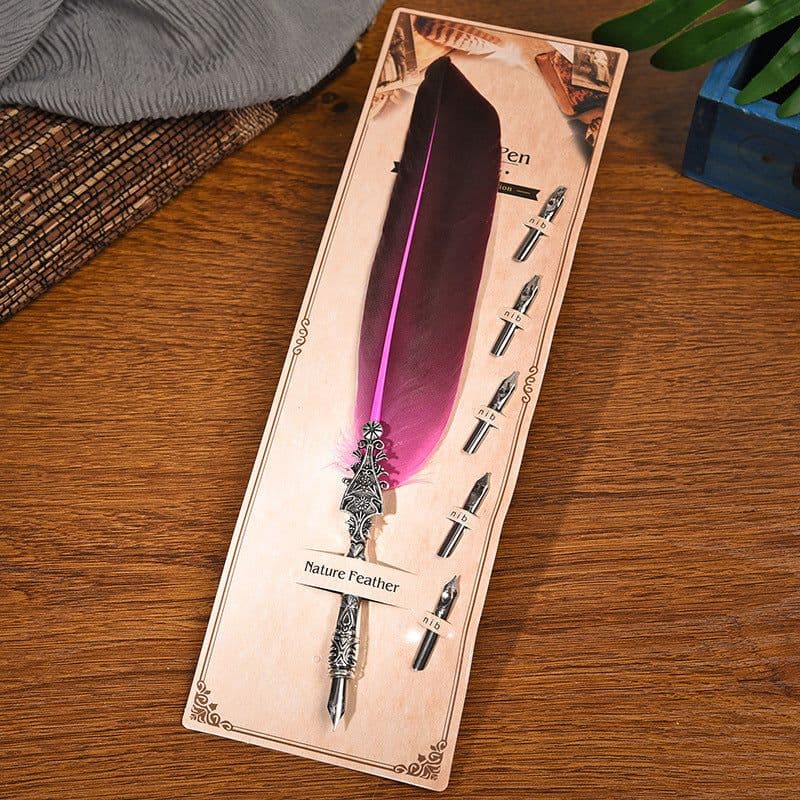 image-European And American Retro Feather Pen Personalized Gift Dipped In Water Pen