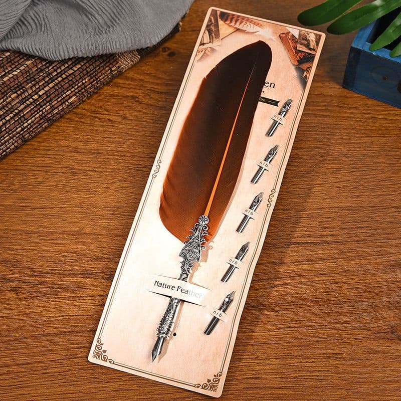 image-European And American Retro Feather Pen Personalized Gift Dipped In Water Pen