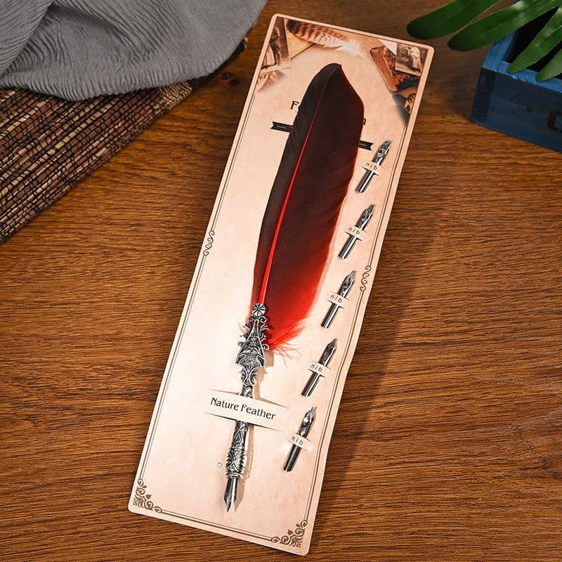 image-European And American Retro Feather Pen Personalized Gift Dipped In Water Pen