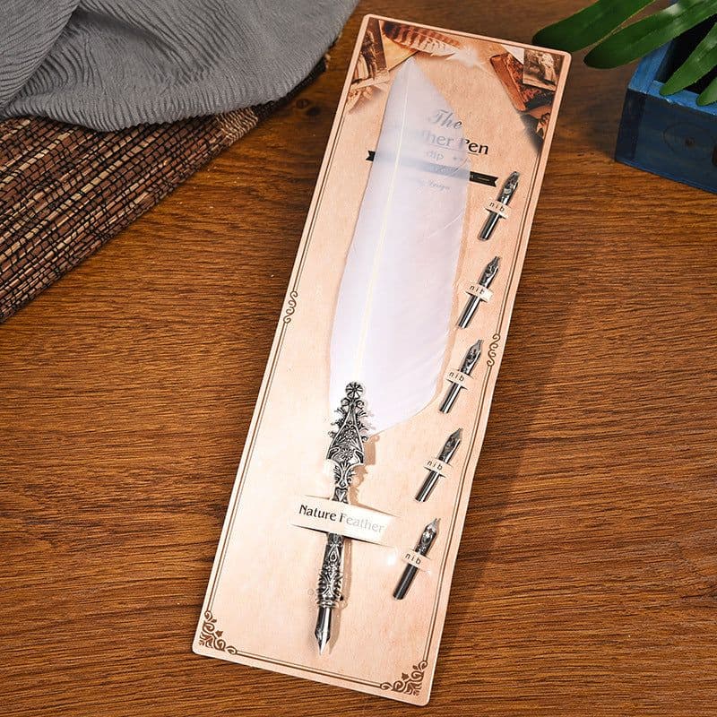 image-European And American Retro Feather Pen Personalized Gift Dipped In Water Pen