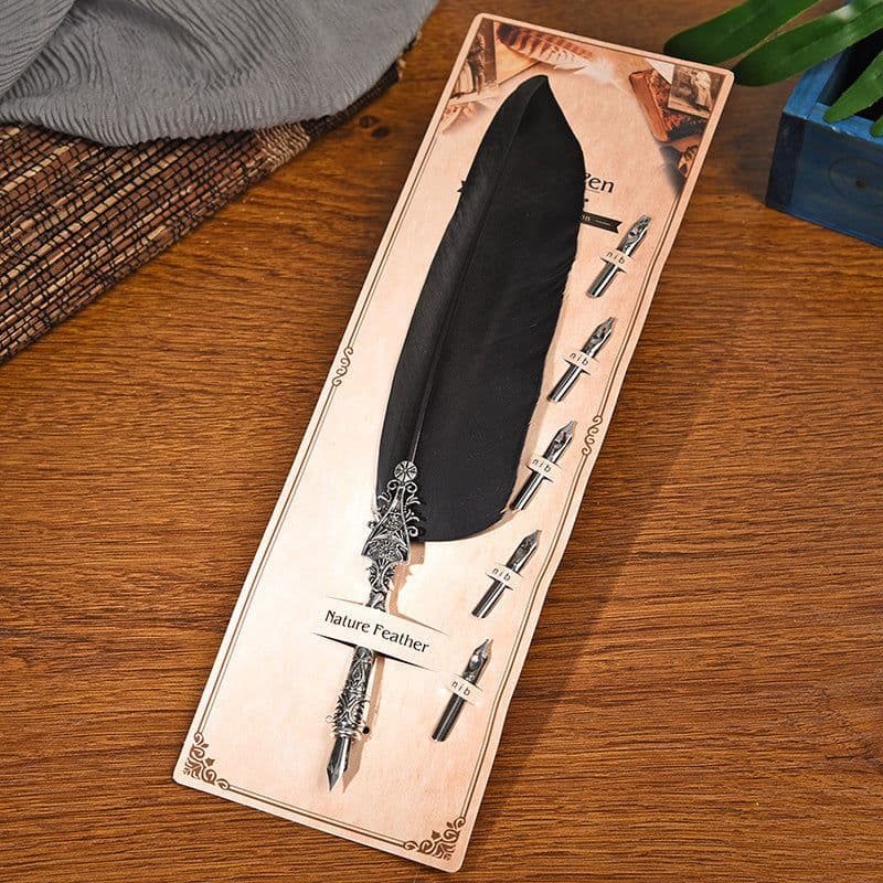 image-European And American Retro Feather Pen Personalized Gift Dipped In Water Pen
