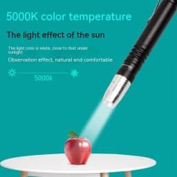 image-White Purple Light Double-headed Flashlight Pen Lamp Medical Pen Lamp Aluminum Alloy