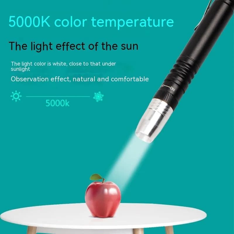 image-White Purple Light Double-headed Flashlight Pen Lamp Medical Pen Lamp Aluminum Alloy